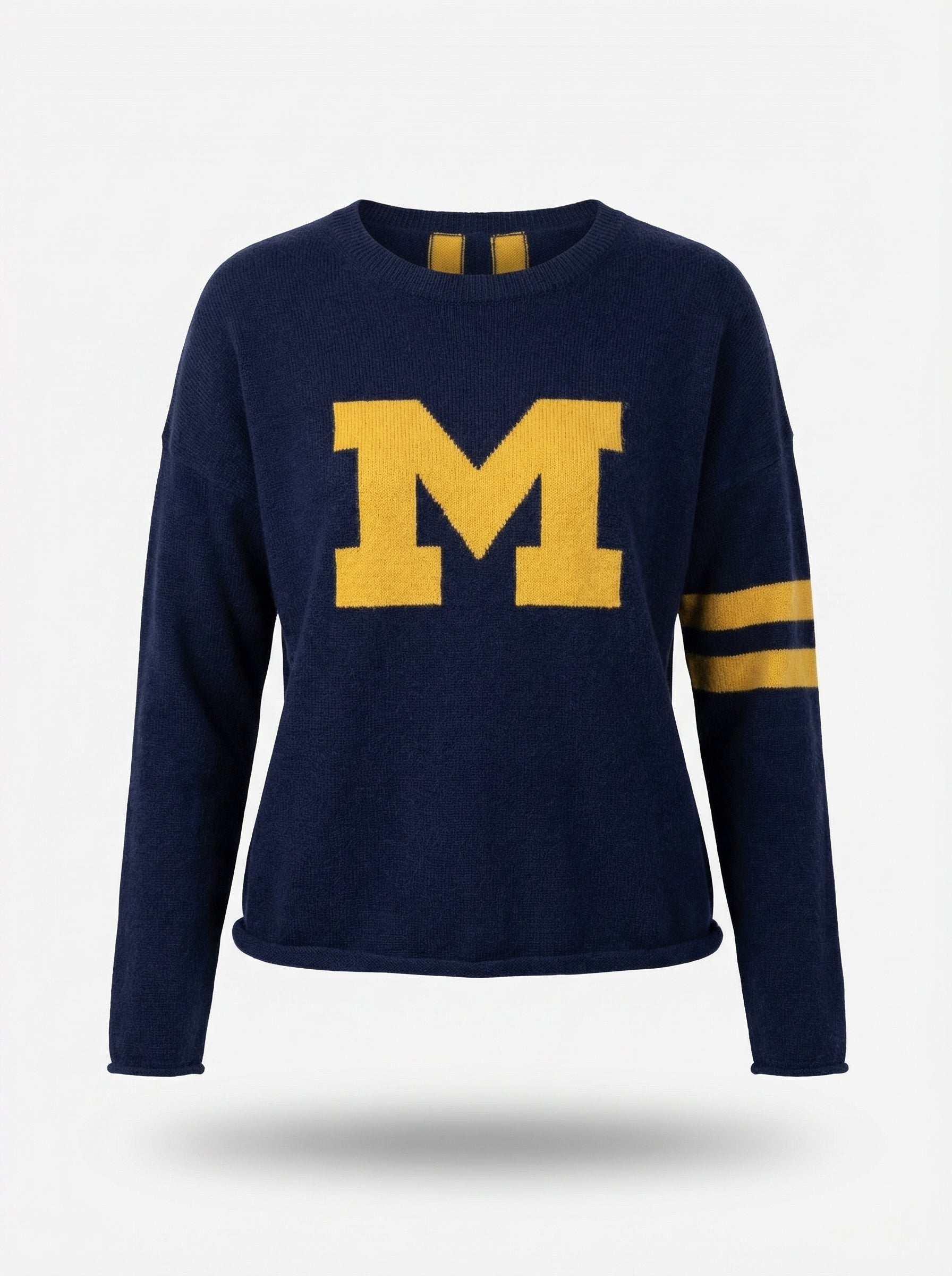 Michigan Go Blue Long Sleeve Cotton Sweater - Newport Knits