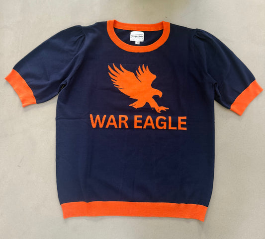 AUBURN Short Sleeve Pintuck - Navy WAR EAGLE Edition