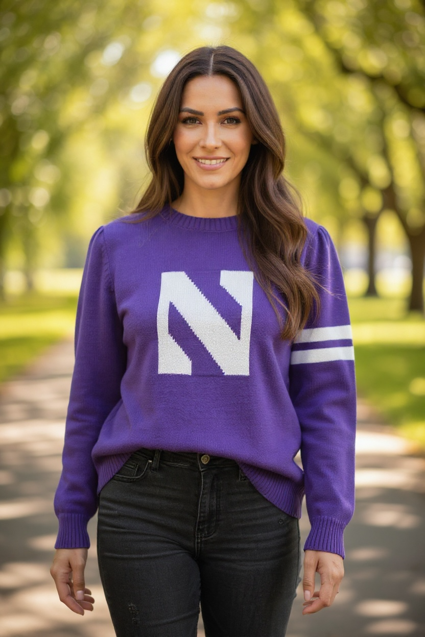 Northwestern University Long Sleeve – Purple Design