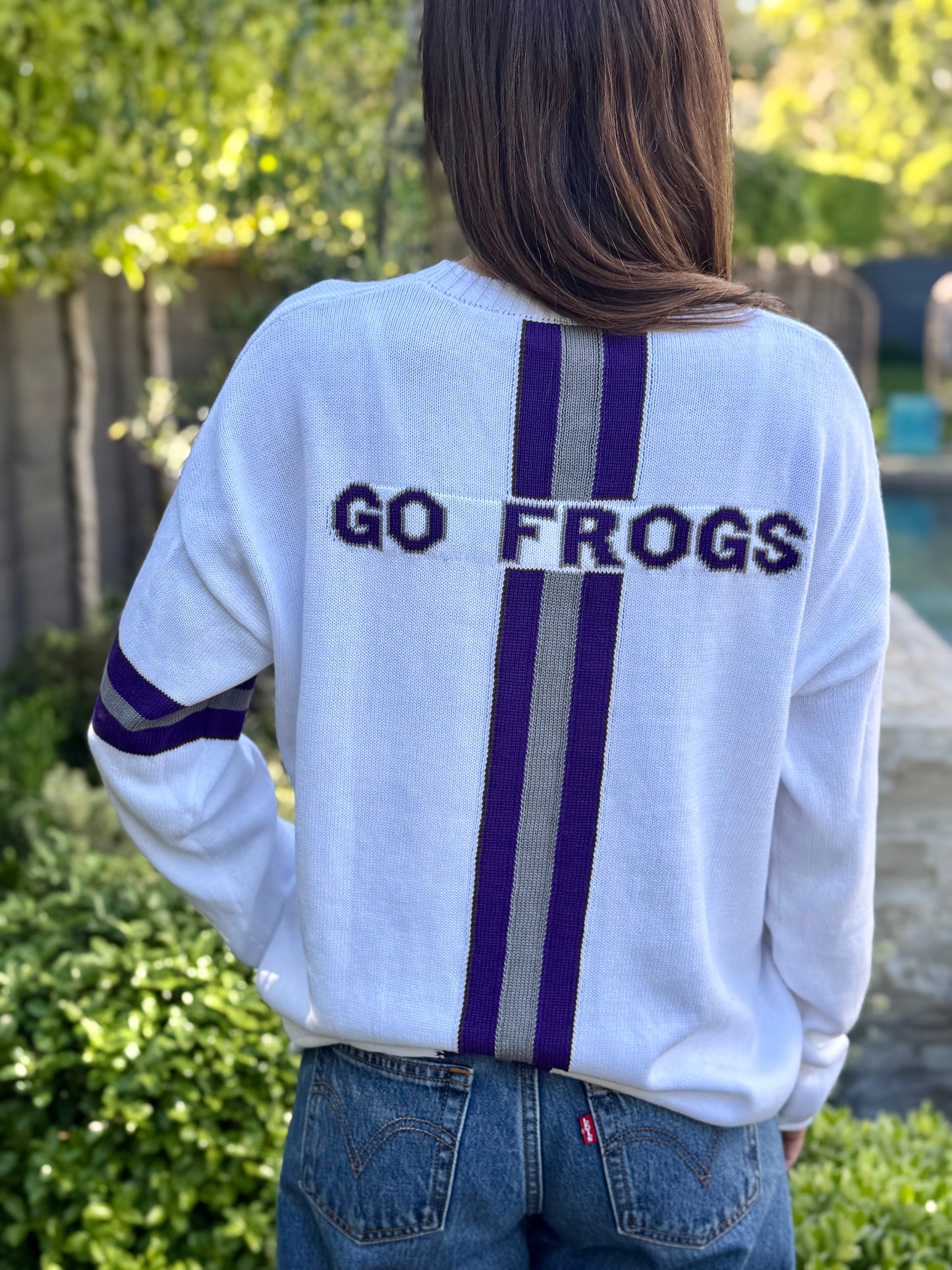 TCU Frogs - White Sweater