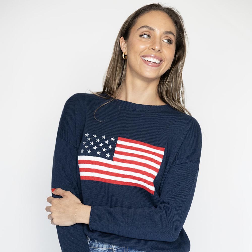 USA - American Flag Navy Cotton