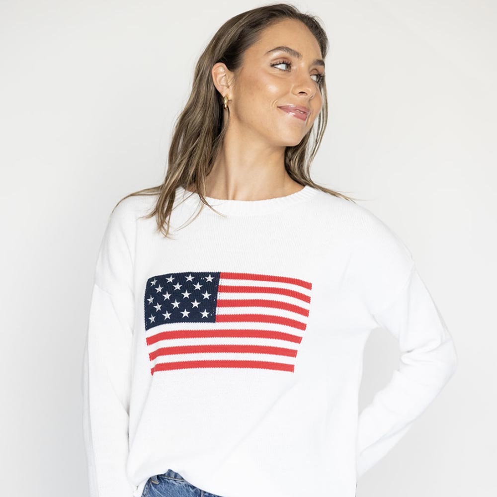 USA - American Flag White