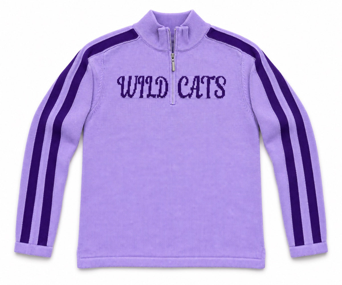 WILDCATS - Kansas State 1/4 zip lavender
