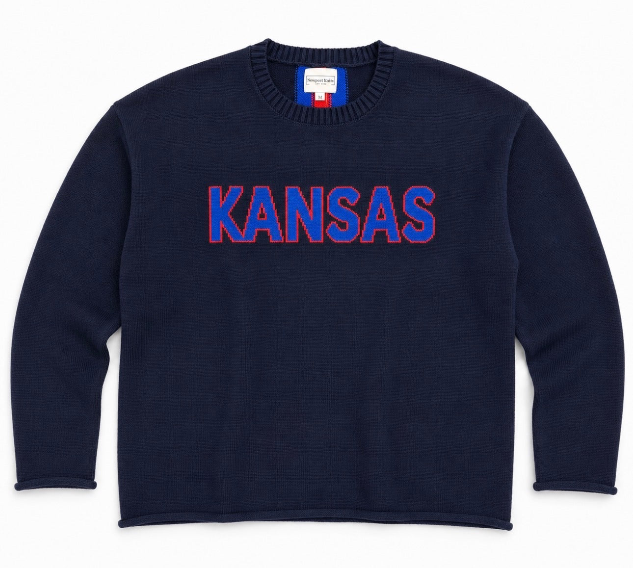 Kansas Navy Long Sleeve - ROCK CHALK