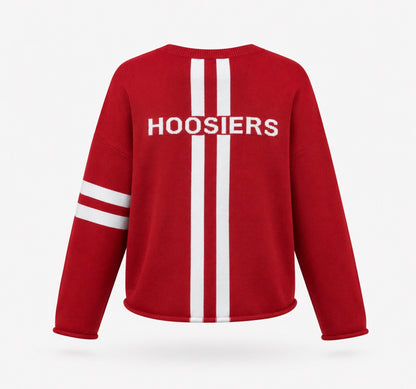Indiana - Script Logo HOOSIERS Crimson v-neck sweater
