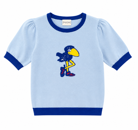 Kansas Vault 1912 Jayhawk - Powder blue short sleeve