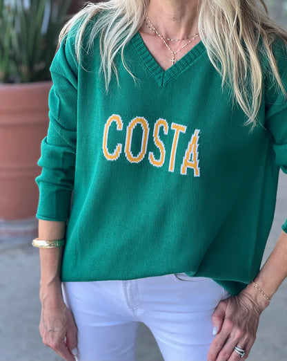 Custom V-Neck Sweater Sample (100% Cotton)
