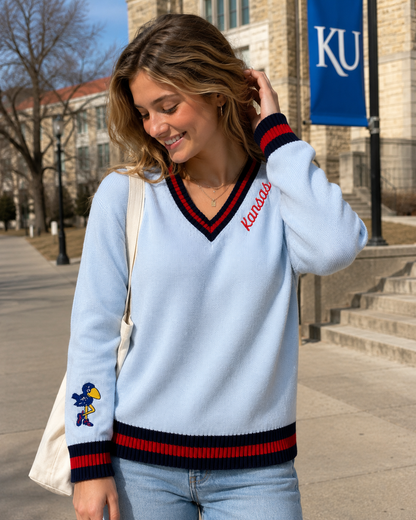 Kansas Heritage 1912 V-neck sweater