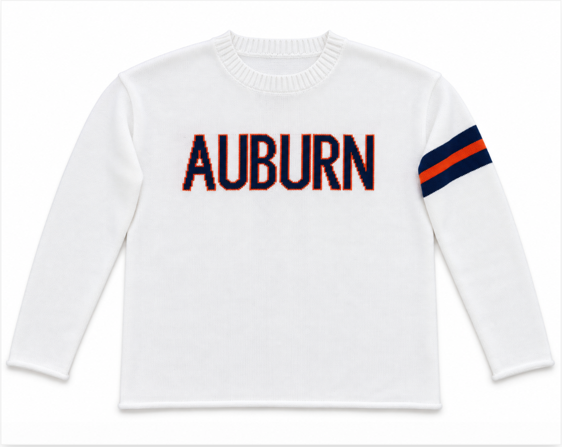 Auburn University Long Sleeve – White Crew
