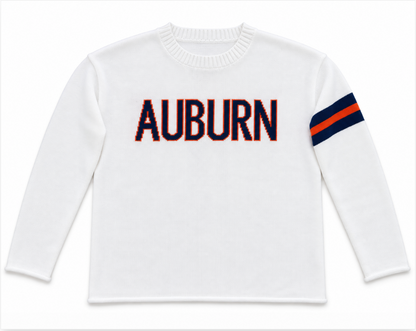 Auburn University Long Sleeve – White Crew