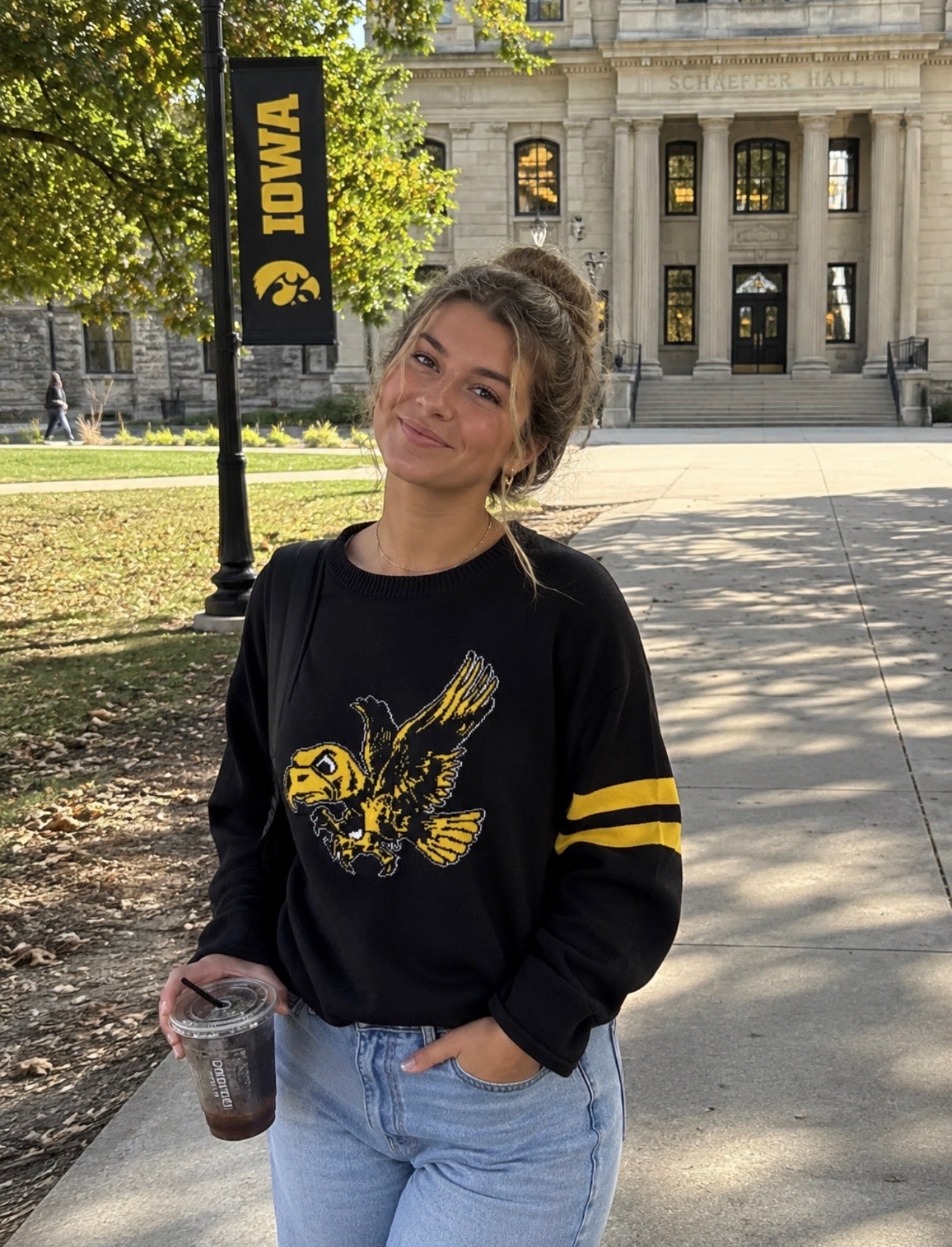 University of Iowa Vault Hawkeye Sweater - Black