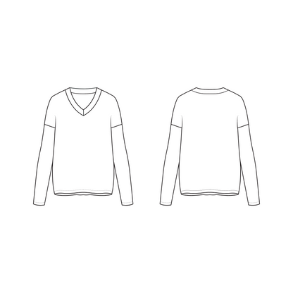 Custom V-Neck Sweater Sample (100% Cotton)