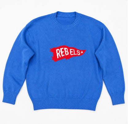 Rebels Pennant - OLE MISS powder blue long sleeve