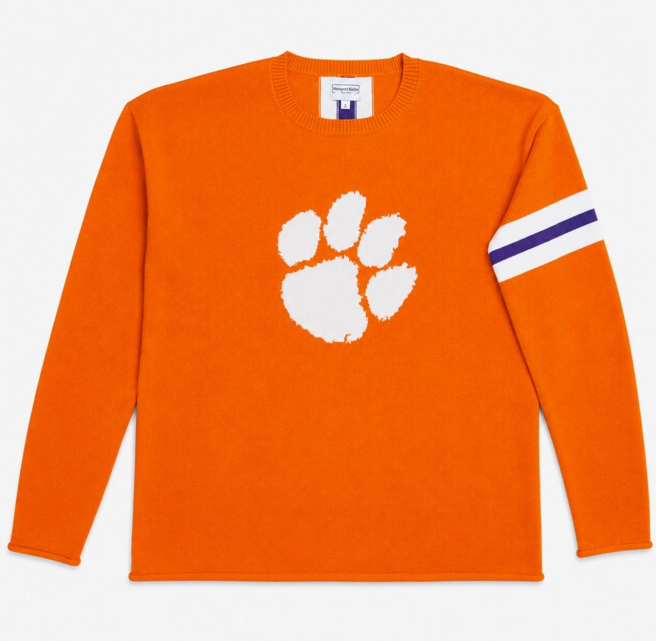 Clemson University Tiger Paw Orange Crewneck Sweater