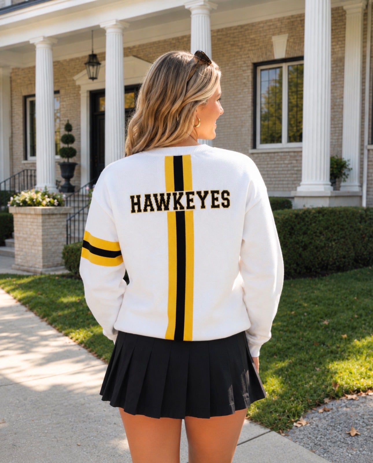 University of Iowa Vault Hawkeye Sweater - White