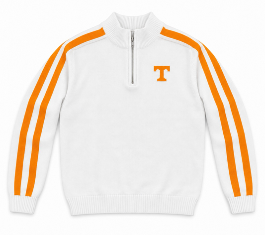 Tennessee Vols White 1/4 Zip sweater