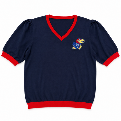 Kansas Jayhawk Navy short sleeve - PAY HEED