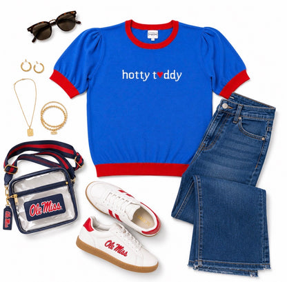 Ole Miss Hotty Toddy Short Sleeve - Powder Blue