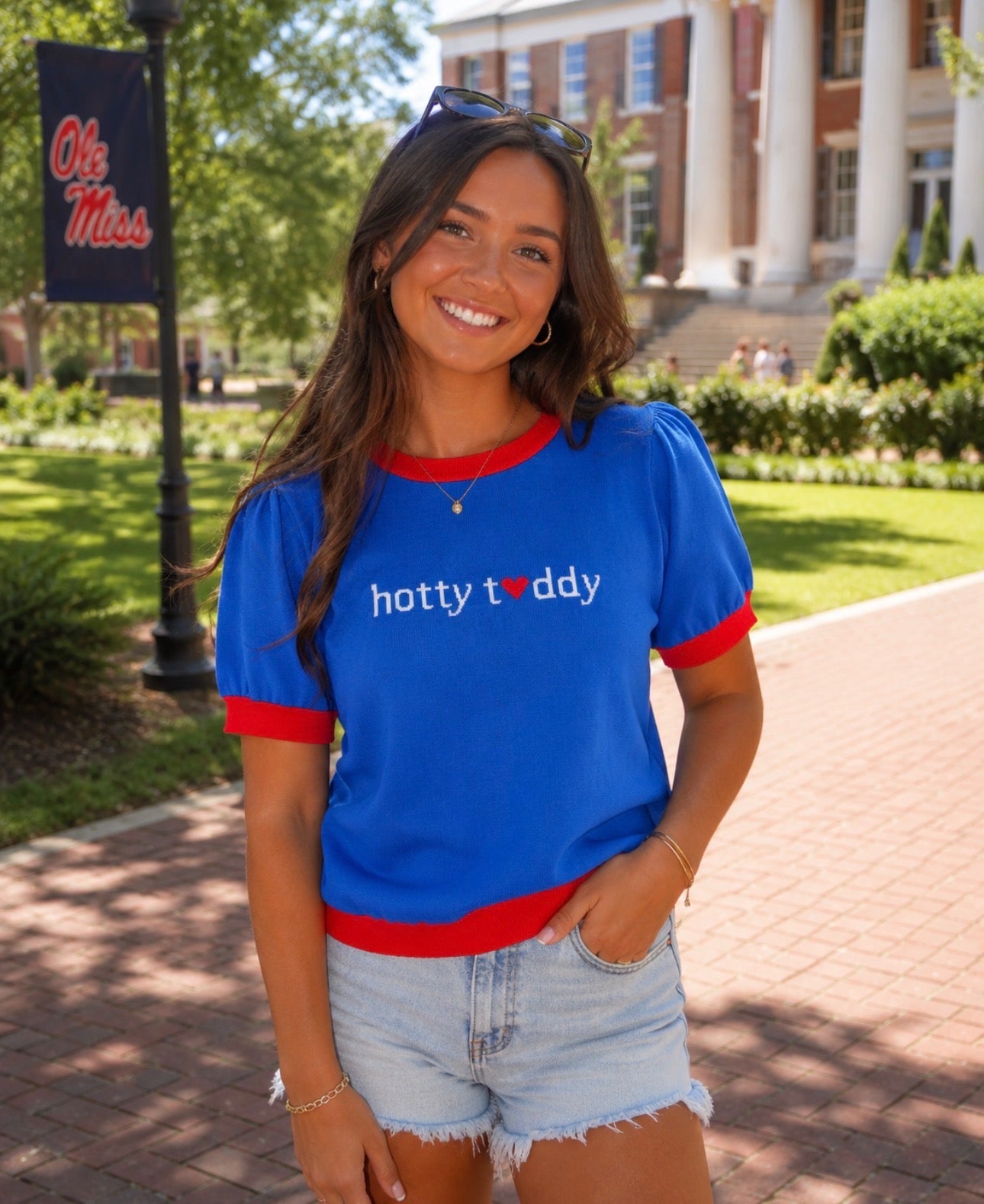 Ole Miss Hotty Toddy Short Sleeve - Powder Blue