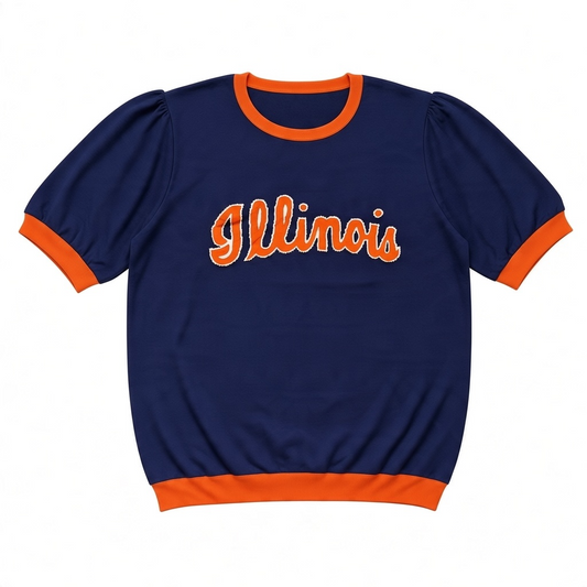 Illinois short sleeve sweater