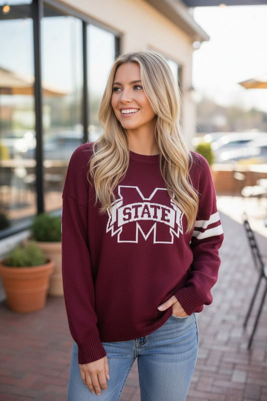 Mississippi State Long Sleeve – Maroon