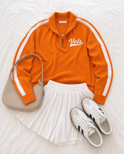 Tennessee Orange 1/4 zip sweater