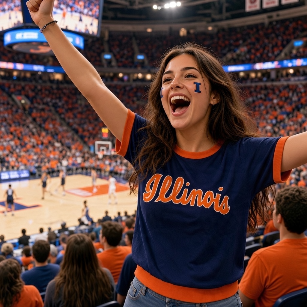 Illinois short sleeve sweater