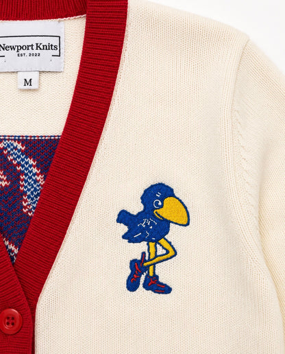 Kansas Vintage Cardigan - Rock Chalk