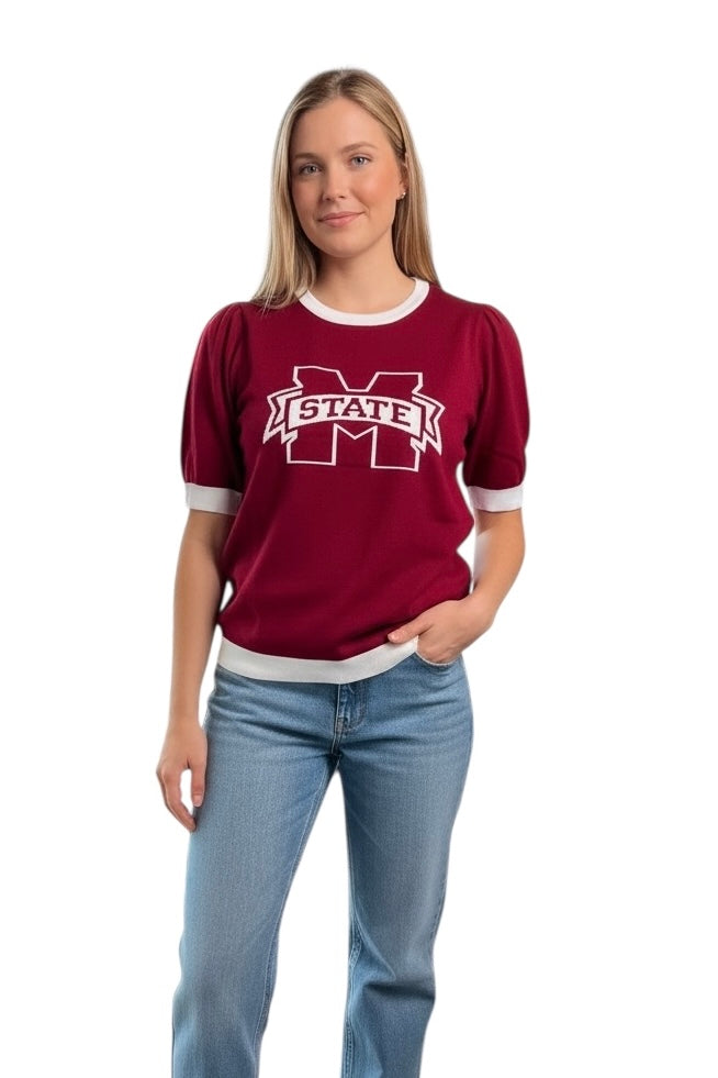Mississippi State Short Sleeve Sweater