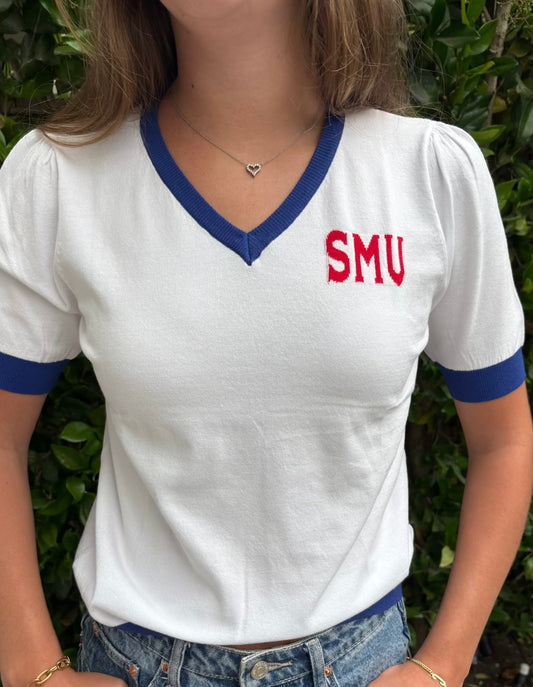 SMU Short Sleeve sweater