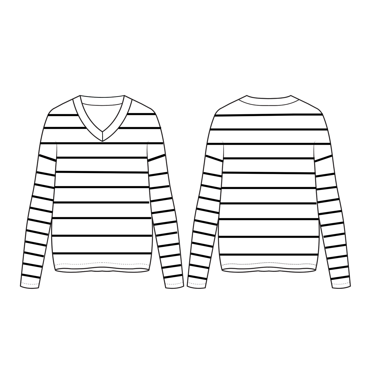 Custom V-Neck Sweater Sample (100% Cotton)
