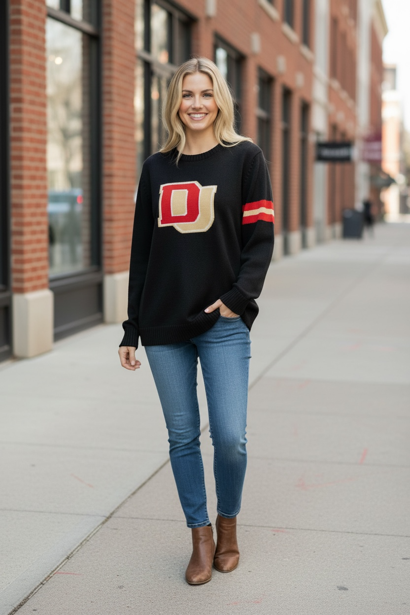 University of Denver - Black crew neck design