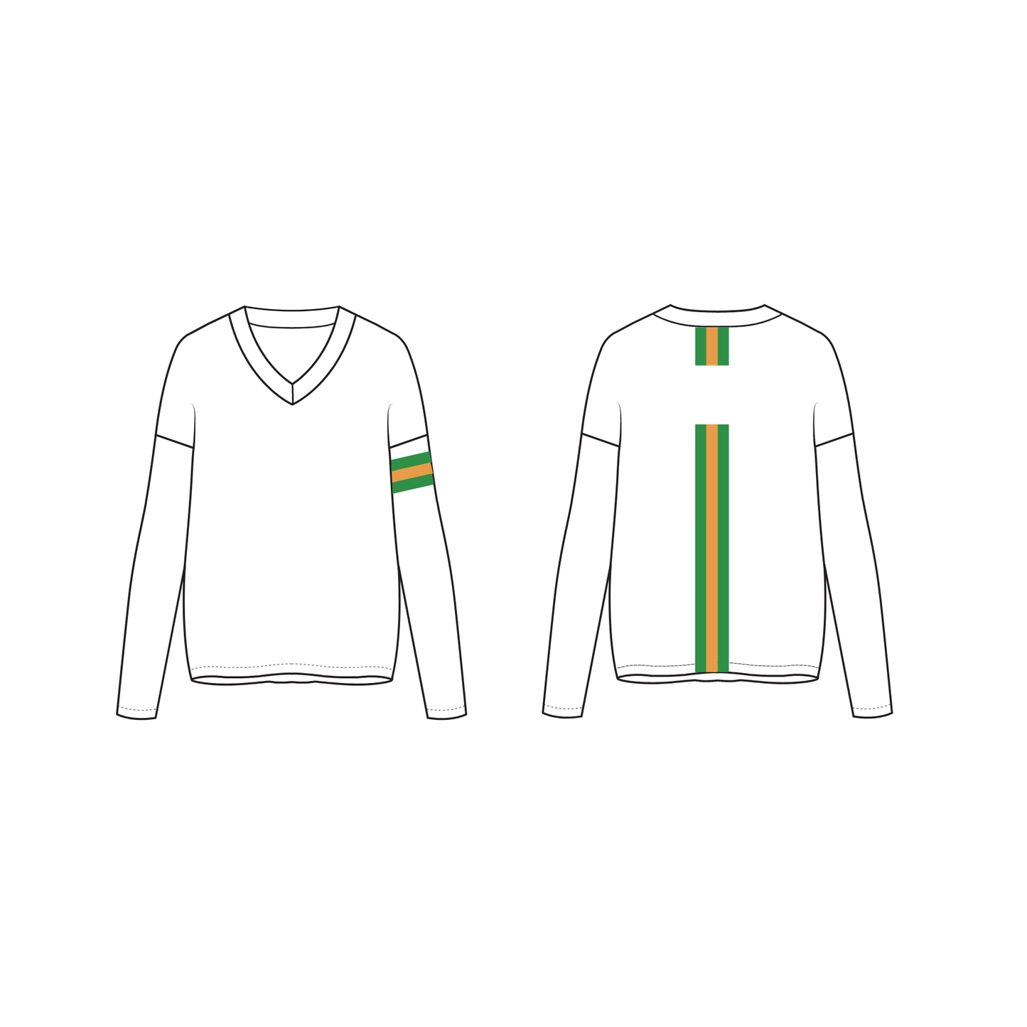 Custom V-Neck Sweater Sample (100% Cotton)
