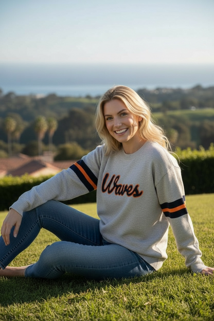 WAVES - Pepperdine gray design