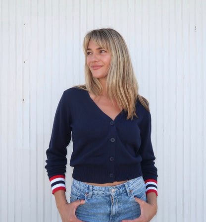 Forever Cotton Classic Cardigan - Navy