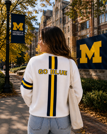 Michigan Long Sleeve – White Sweater