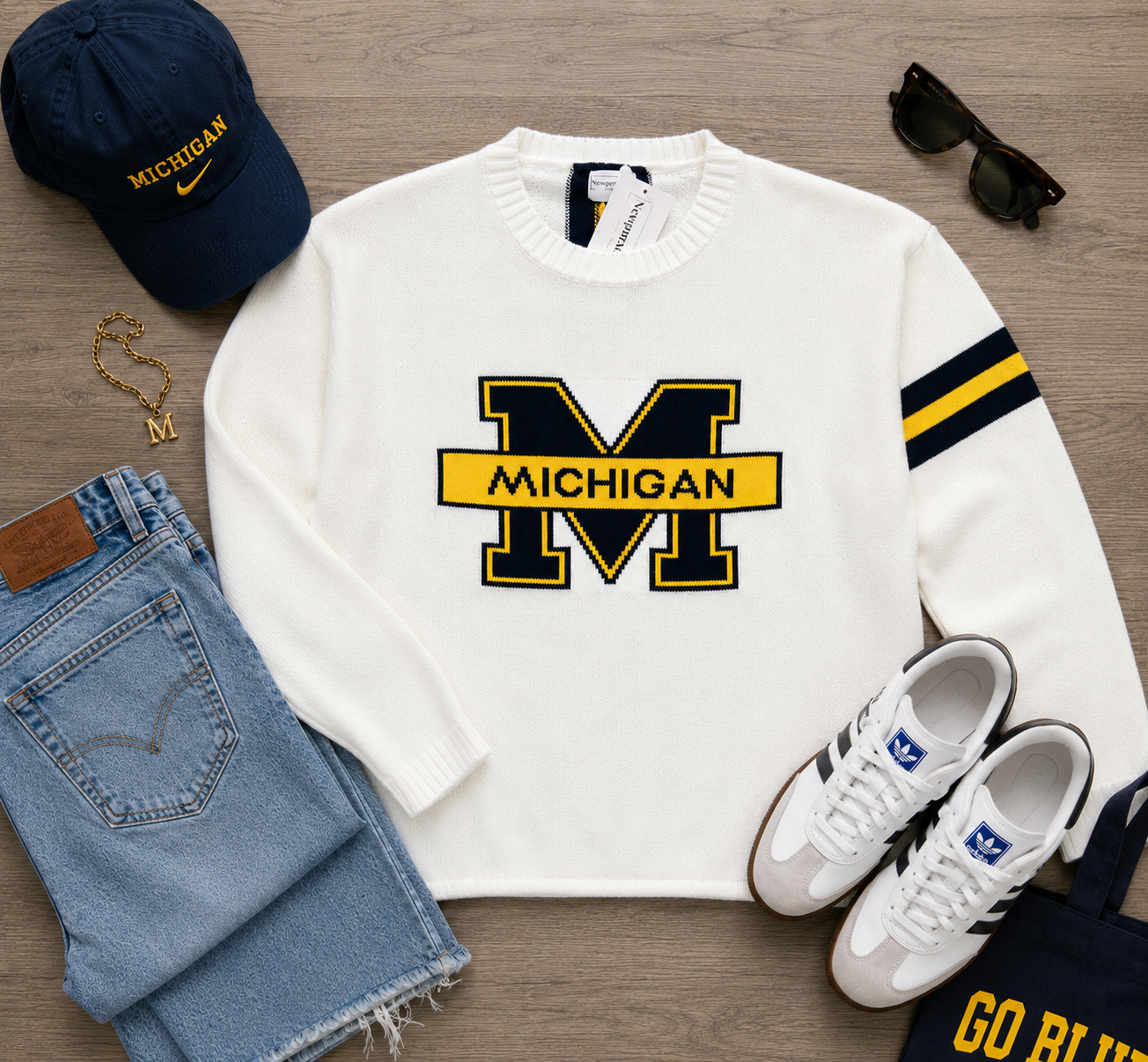 Michigan Long Sleeve – White Sweater