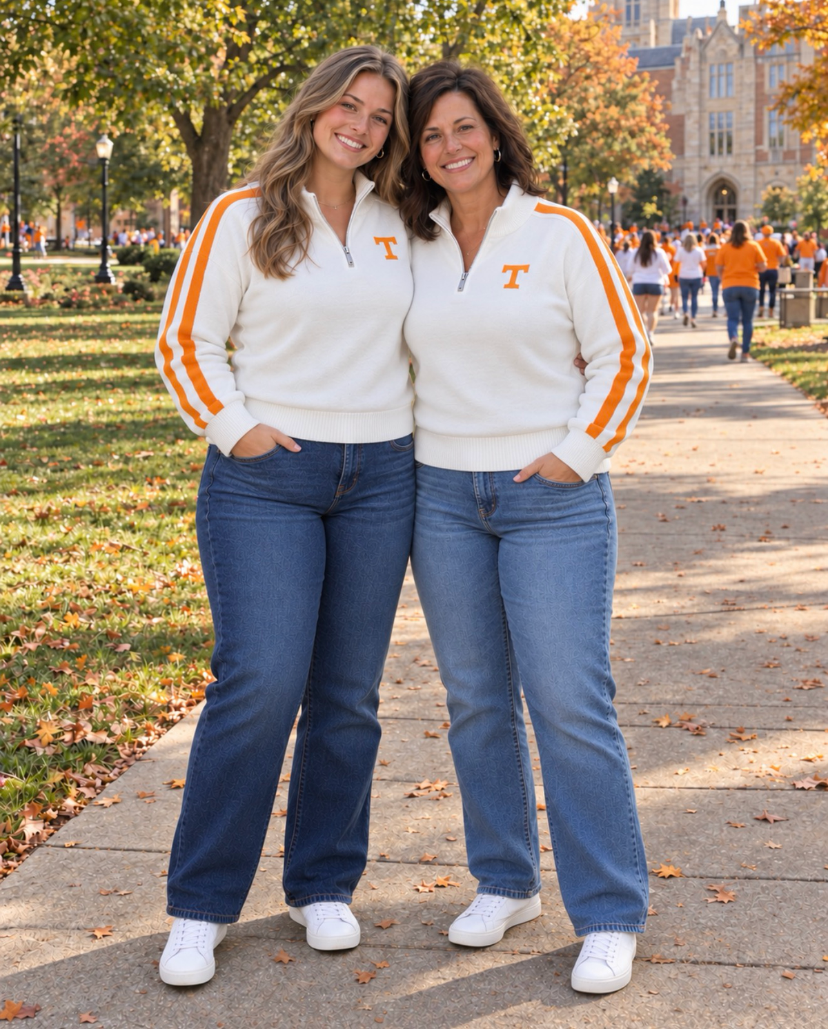 Tennessee Vols White 1/4 Zip sweater